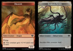 Dragon (0020) // Eldrazi Scion (0002) Double-Sided Token - Foil